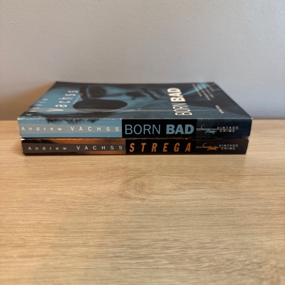 Andrew Vachss Vintage Crime Paperback Book Bundle Born Bad Strega Noir Fiction